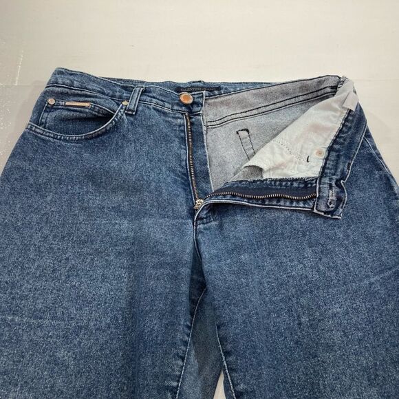 Vintage Valentino Jeans Women’s 31 Blue Denim Stone Wash Straight Leg Designer - Picture 6 of 13